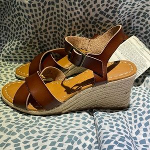 Boho espadrille wedge sandal